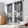 thumbnail image 2 of Yayeee Window Curtains Light Filtering 63"x42" Grommet Panel Pair Home Living Room Decor, Space Earth, 2 of 7