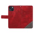 thumbnail image 4 of Designed for iPhone 14 Case Wallet, Men Women Flip Folio Cover with PU Leather Stand Credit Card Holders Slots Wrist Strap Magnetic Clasp Phone Case for iPhone 14, Red, 4 of 11