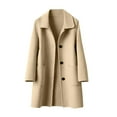 thumbnail image 4 of IVEYRTF Childrens Winter Coat Single Breasted Lapel Trench Coat Long Sleeve Mid Long Overcoat with Pockets Outerwear for Kids Boys Girls Fall Winter Jacket(Khaki#1,6-7 Years), 4 of 6
