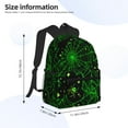 thumbnail image 4 of Gaeub Green Bright Web with Spiders School Backpack Waterproof Bookbag for Men Women College High School Bags, 4 of 8
