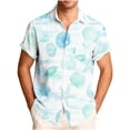 thumbnail image 2 of UVEASISHA Big and Tall Short Sleeve Hawaiian Shirts for Men Summer Tropical Printed Button Down Shirt Wrinkle Free Lightweight Beach Vacation Shirts Mint Green S, 2 of 6