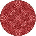 thumbnail image 1 of Ahgly Company Machine Washable Indoor Round Transitional Grapefruit Red Area Rugs, 4' Round, 1 of 7
