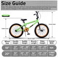 thumbnail image 3 of Vollsch Freestyle BMX Bikes 20 Inch Kids Bicycle for 8-15 Years Old Teens, Boys, Girls, Beginner-Lever Riders, Green, 3 of 8