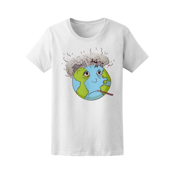 Sick Earth With Pollution Tee Men's -Image by Shutterstock
