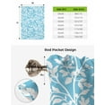 thumbnail image 6 of Blue Botanical Tie Up Curtains for Kitchen Bathroom Bedroom Windows 63 Inch Length, Vintage Pastoral Leaf Farmhouse Balloon Drape Curtains Shade Rod Pocket Drapery Curtain Panel, 52"x63", 6 of 7