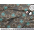 thumbnail image 3 of Soimoi Gray Rayon Fabric Sun Mandala Printed Fabric 1 Yard 42 Inch Wide, 3 of 5