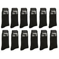thumbnail image 3 of Gelante 12 Pairs Men's Cotton Fashion Casual Crew Dress Socks-Solid Black, 3 of 4