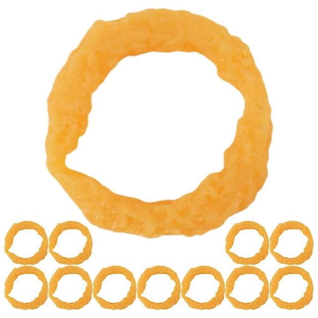 12Pcs Simulation Fried Food Model Fake Fried Squid Rings Food Display Model Prop