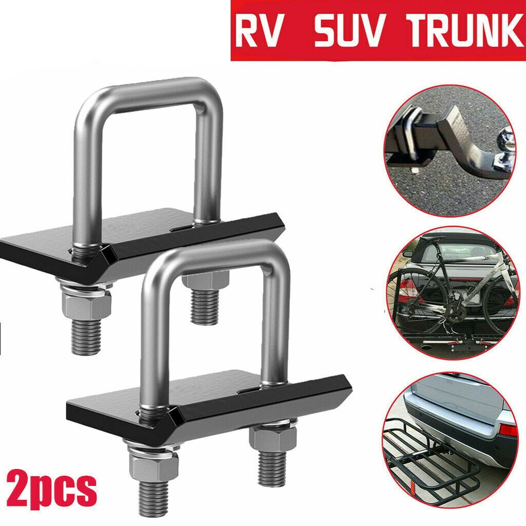 2x U Bolt Trailer Hitch Anti Rattle Stabilizer Tightener Lock Down Towing Clamp Stainless Steel