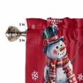 thumbnail image 5 of Red Christmas Snowman Kitchen Valances for Windows 54x18 Inch Kitchen Curtains Valances Rod Pocket Xmas Snowflakes Winter Deer Bathroom Window Valances for Window Treatment Decor, 5 of 6