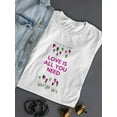 thumbnail image 3 of Love Is All You Need. T-Shirt Women -Fab Funky Designs, Female 4X-Large, 3 of 4