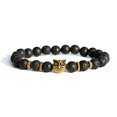 thumbnail image 4 of EOEMY Owl Bracelet For Women Men 8mm Black Rock Lava Stone Charms Bracelets Jewelry, 4 of 9