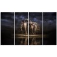thumbnail image 2 of Elephants Arrosant dans la Rivière - Art Mural sur Toile, 2 of 3