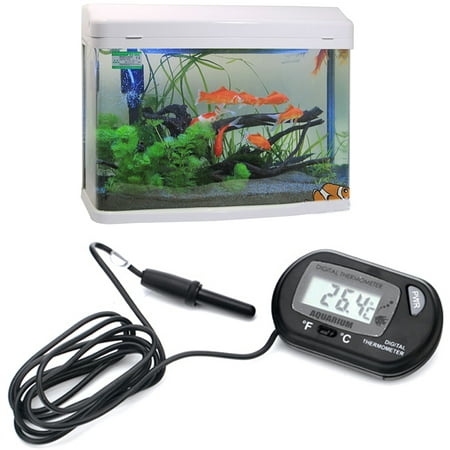 HDE LCD Digital Fish Tank Aquarium Thermometer Terrarium Marine Temperature