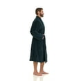 thumbnail image 4 of North 15 Mens Plush Soft Warm Fleece Bathrobe - Mid-Blue-One size, 4 of 5