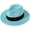 Sky Blue, variant on Sun Hats for Women Summer Wide Brim UV UPF 50+ Panama Fedora Foldable Packable Straw Beach Hat