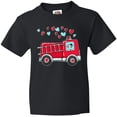 thumbnail image 3 of Inktastic Valentine Fire Truck with Cute Dalmatian and Hearts Youth T-Shirt, 3 of 5
