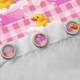 thumbnail image 4 of Feelyou Cute Yellow Duck Black Out Curtains for Kid, Kawaii Summer Animal Curtains Pack of 2 (42x63 Each), Cartoon Pink Buffalo Bedroom Curtains, Black Out Curtains Decor, 4 of 6