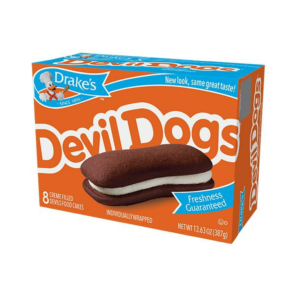 Drake's Devil Dogs, 7 Boxes of CremeFilled Devils Food Snack Cakes