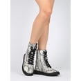 thumbnail image 6 of New Women Leatherette Chained Lace Up Combat Boot - 18027 By Cape Robbin Line, 6 of 6