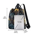 thumbnail image 3 of FORMRS Women's Travel Backpack Purse Anti-Theft Hidden Pockets Casual Shoulder Bag, Navy Blue Art Pattern, 3 of 7