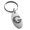 Silver, variant on Stainless Steel Letter G Initial Dotted Monogram Engraved Small Oval Charm Keychain Keyring