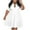 White, variant on Feancey Plus Size Casual Dresses for Women Summer Button Short Sleeve Midi Dress Solid Color Loose Flowy Dresses Boho Beach Vacation Dress Orange XXL