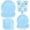 Blue, variant on 175PCS Light Blue Paper Plates and Napkins, Blue Disposable Plates Set for Baby Shower Gender Reveal Birthday Party Supplies Serve 25 Guests