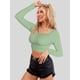 thumbnail image 2 of Set De Dos Blusas Crop Top De Manga Larga Para Mujer Moda UNITALLA, 2 of 5