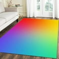 thumbnail image 4 of 5x7ft Rainbow Multicolor Area Rug Fashion Psychedelic Art Deco Rug, Non Slip Washable Non-Shedding Foldable Short Pile Carpet For Kids Playroom,Dining,Home,Decor,Office, 4 of 7
