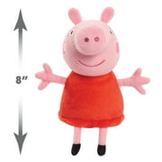Just Play Peppa Pig 8-inch Bean Plush Peppa Pig, Super Soft & Cuddly Small Plush Stuffed Animal, Preschool Ages 2 up