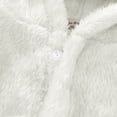 thumbnail image 4 of Gibobby Toddler Boys Girls Kids Hooded Bathrobe,Soft Flannel Loungewear Robe with Adjustable Tie,Cartoon Print,for Toddlers to Kids 2-12 Years Toddler Pajamas,White,Size 3-4T, 4 of 5