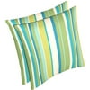 Topanga Stripe Sea Grass Square Pillow
