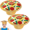 thumbnail image 1 of 2 Piezas Divertido Sombrero De Pizza Sombrero Loco Y Tonto Divertido Juguete De Fiesta Sombrero De Juego Con Coberturas De Fieltro Y Tela De Felpa Accesorios De Disfraces Novedad S, 1 of 5
