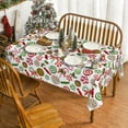 thumbnail image 2 of Christmas Tablecloth 60×84 Inch Rectangular, Candy Cane Lollipop Washable Table Cover for Party Picnic Dinner Decor, 2 of 6