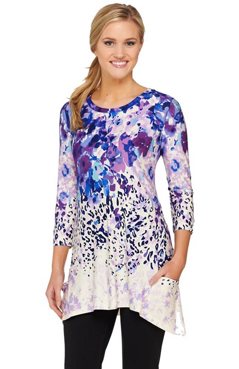 LOGO by Lori Goldstein LOGO by Lori Goldstein Womens 3/4 Sleeve