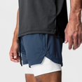 thumbnail image 2 of LYMAYTER S-3XL Men Sweat Shorts Summer Dual-Layer Jogger Shorts Casual Breathable Slim Running Shorts, 2 of 7