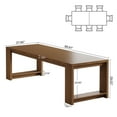 thumbnail image 3 of Tribesigns 88.61-inch Extra Long Conference Table for 6 to 8 People, 7 ft Rectangle Meeting Table for Office, Walnut (Set of 2), 3 of 7