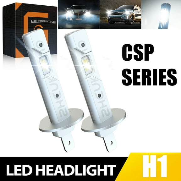 2x H1 LED Headlight Bulbs Conversion Kit High Low Beam Super Bright 6000K White