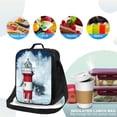 thumbnail image 4 of Honeii Circular Lighthouse Print Insulated Lunch Bag, Reusable Lunch Box for Adult, Leakproof Cooler Bag for Work Office Travel Picnic, 4 of 7
