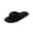 Black, variant on Women Fuzzy Flip Flop Slippers, Soft Plush Open Toe House Slippers, Warm Cozy Indoor Outdoor Comfort Slide Sandals