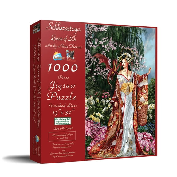 SUNSOUT INC - Queen of Silk - 1000 pc Jigsaw Puzzle by Artist: Nene Thomas - Finished Size 19" x 30" - MPN# 67648