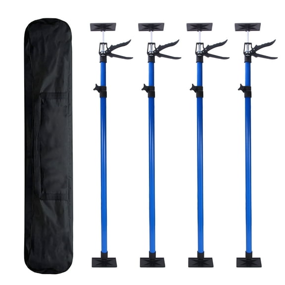 4-Pack Cabinet Jack Support Pole, 45-106 inches Steel Telescopic Quick Support Rod Adjustable 3rd Hand Support System with 154 lbs Capacity for Cabinet Jack, Drywall Jack& Cargo Bars