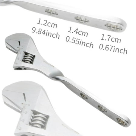 koolsoo Adjustable Wrench Manual Tool Utility Multipurpose Steel Lightweight Monkey Wrench for DIY Projects Workshop Professional Use 10inchh