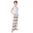thumbnail image 3 of FORMRS Boys Pajama Pants with Pockets Size 11-12Y Kids Lounge Sleep Bottoms, Red Christmas House, 3 of 8