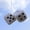 White, variant on 1 Pair of Retro Square Mirror Hanging Couple Fuzzy Plush Dice with Dots For Car Interior Ornament Decoration