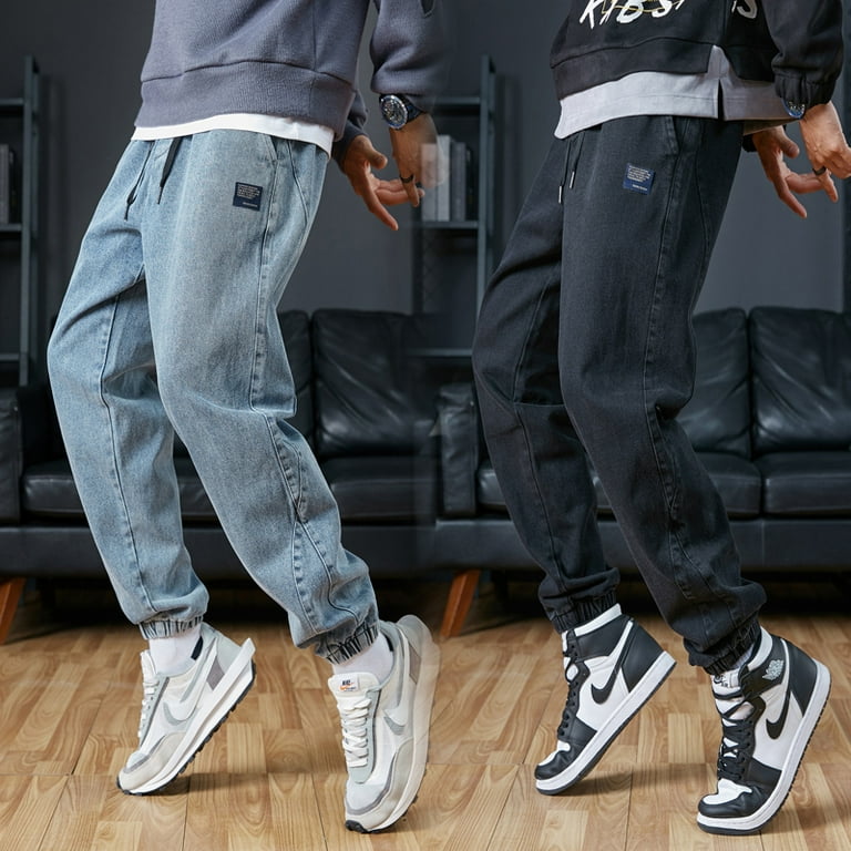 2024 Fashion Cargo Jeans Men Streetwear Denim Jogger Pants Men Baggy Harem Jean Trousers Plus Size