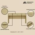 thumbnail image 4 of Grace Modern 54 Home Office Desk with 2 Drawers in Natural Oak and Gold, 4 of 10