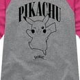 thumbnail image 3 of Pokémon - Pikachu Wink - Girls Raglan Graphic T-Shirt, 3 of 5