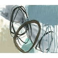 thumbnail image 2 of Goldberger, Jennifer 23x20 White Modern Wood Framed Museum Art Print Titled - Umber and Black on Blue I, 2 of 4